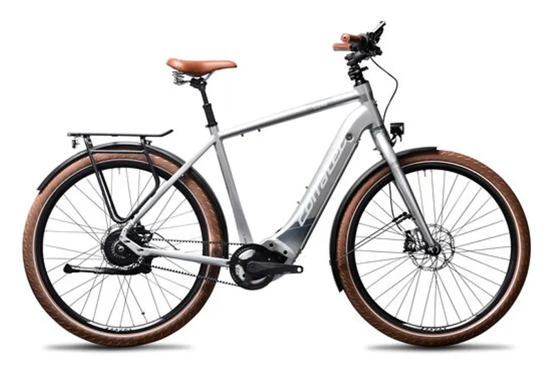 Corratec EPower C29 CX6 Mens Hybrid Electric Bike 2021 Belt Driven Satin Silver Brown Last one